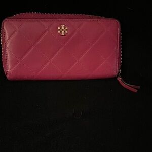 Tory Burch Pink Quilted Wallet